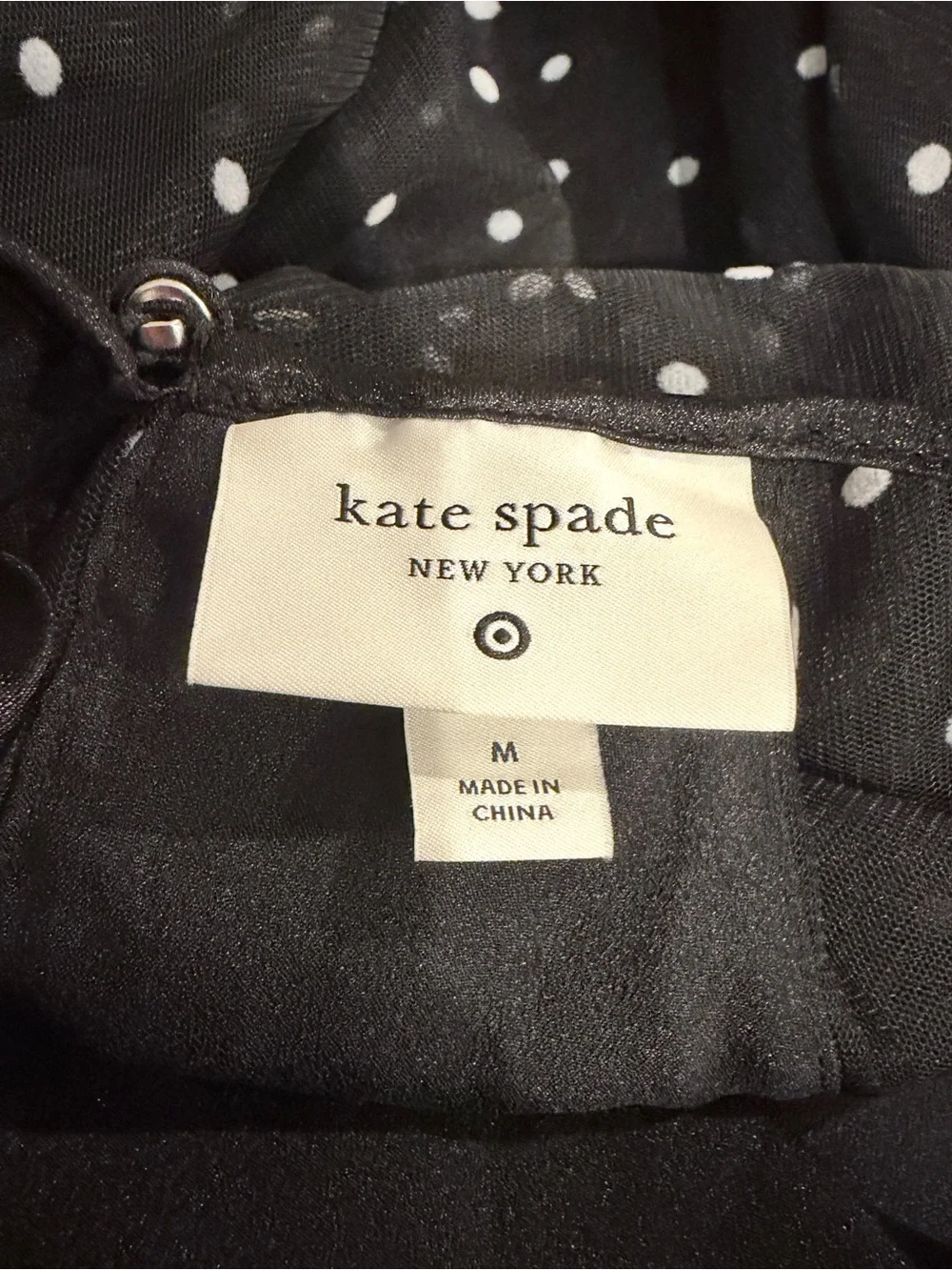 Kate Spade x Target Black with White Polka Dot Ruffled Women’s Party Dress